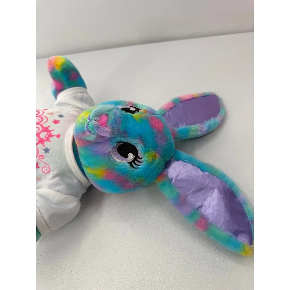 Build-A-Bear Bunny Birthday Princess Plush Tie Dye Blue Pink Purple 20in Stuffed